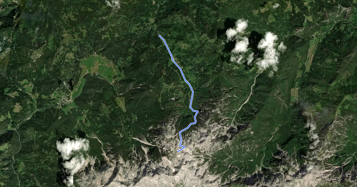 Маршрут Wanderweg 613 на спутниковом снимке