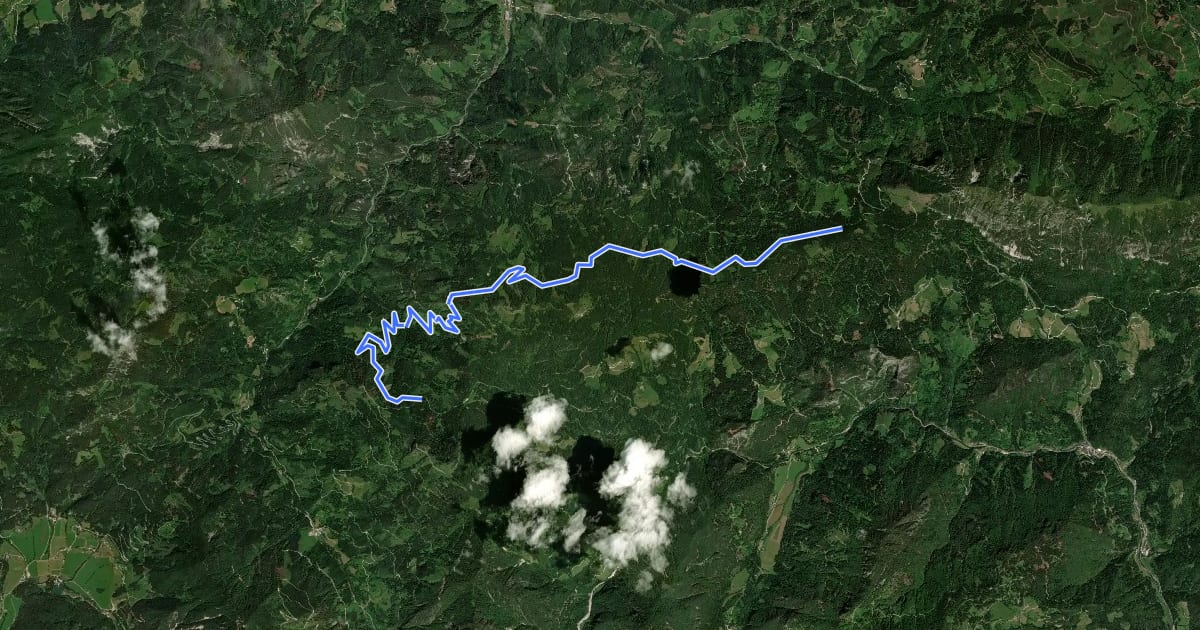 Маршрут Wanderweg 614 на спутниковом снимке