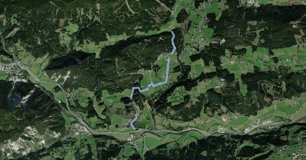 Маршрут Wanderweg 615 на спутниковом снимке