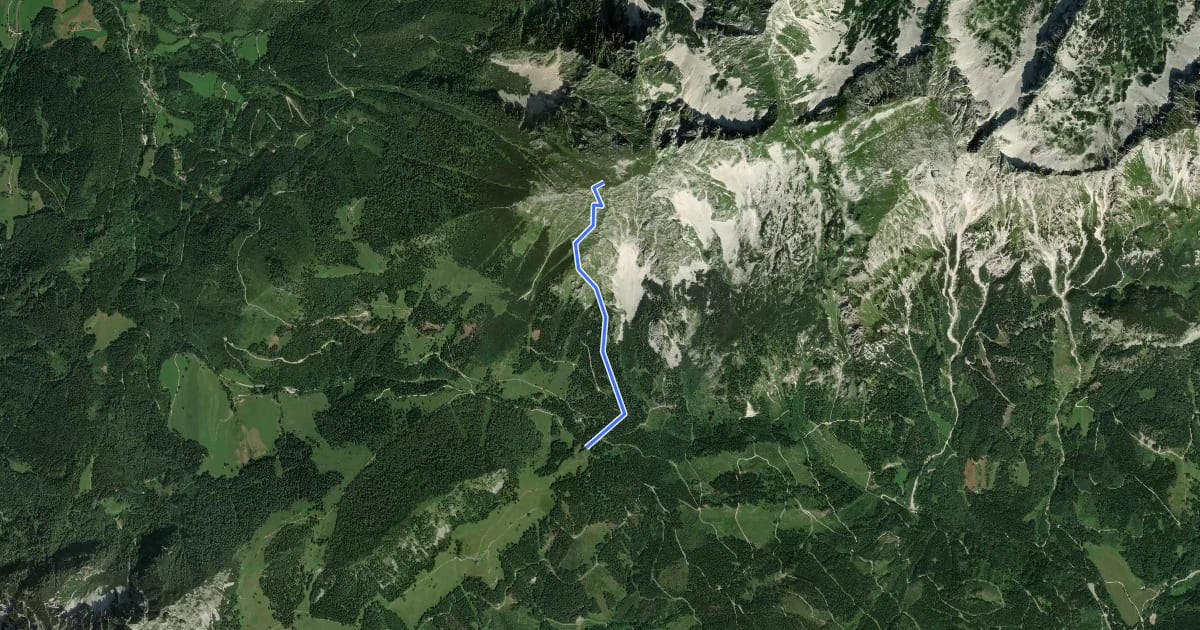 Маршрут Wanderweg 615 Hofersteig на спутниковом снимке