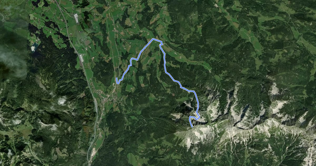Маршрут Wanderweg 616 на спутниковом снимке