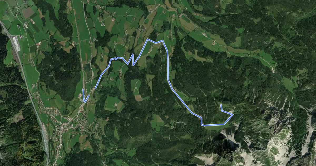 Маршрут Wanderweg 617 на спутниковом снимке