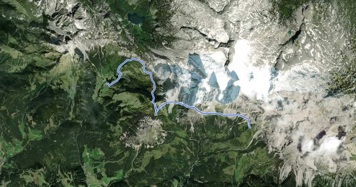 Маршрут Wanderweg 617 на спутниковом снимке