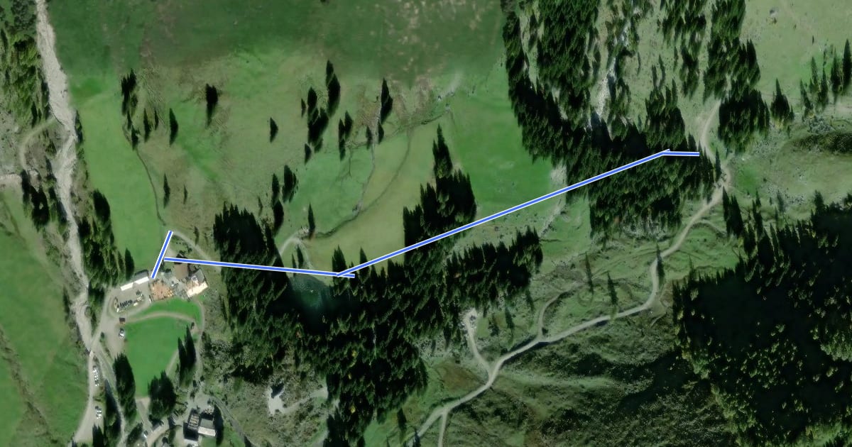 Маршрут Wanderweg 617A на спутниковом снимке