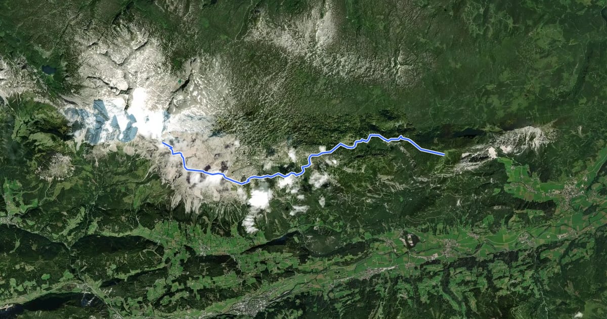Маршрут Wanderweg 618 на спутниковом снимке