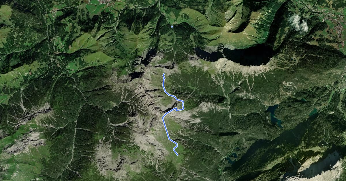 Маршрут Wanderweg 618 на спутниковом снимке