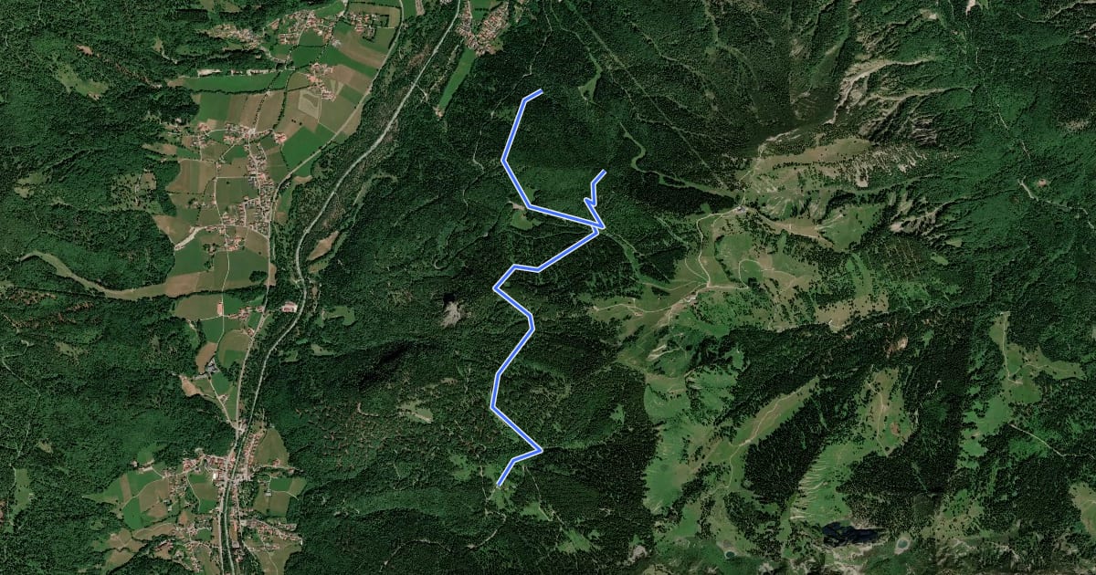 Маршрут Wanderweg 618a - Wallberg на спутниковом снимке