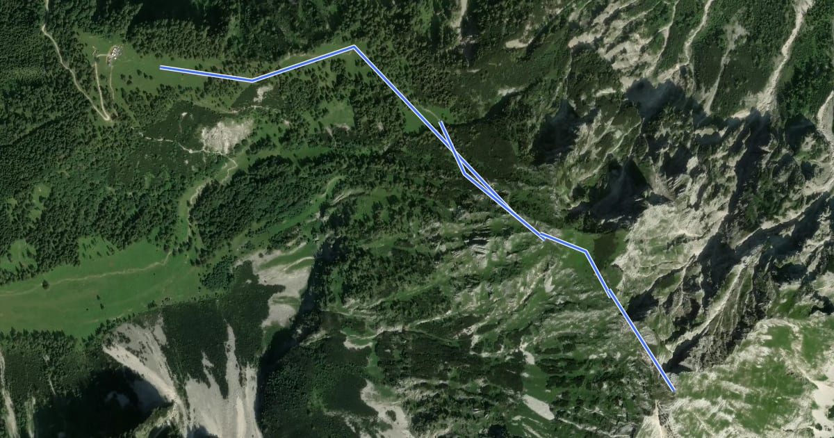Маршрут Wanderweg 619 на спутниковом снимке