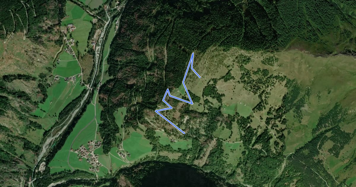 Маршрут Wanderweg 61A на спутниковом снимке