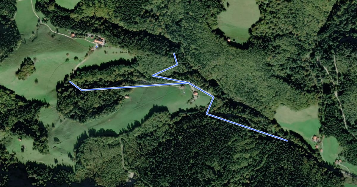 Маршрут Wanderweg 62 на спутниковом снимке
