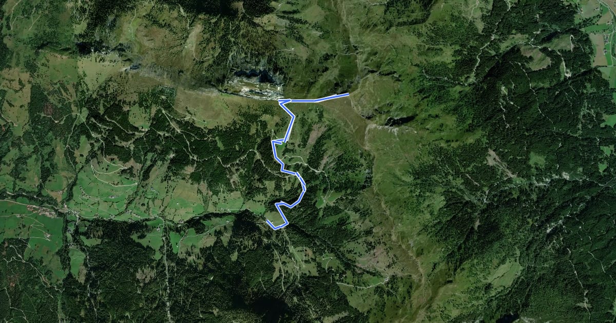 Маршрут Wanderweg 62 на спутниковом снимке