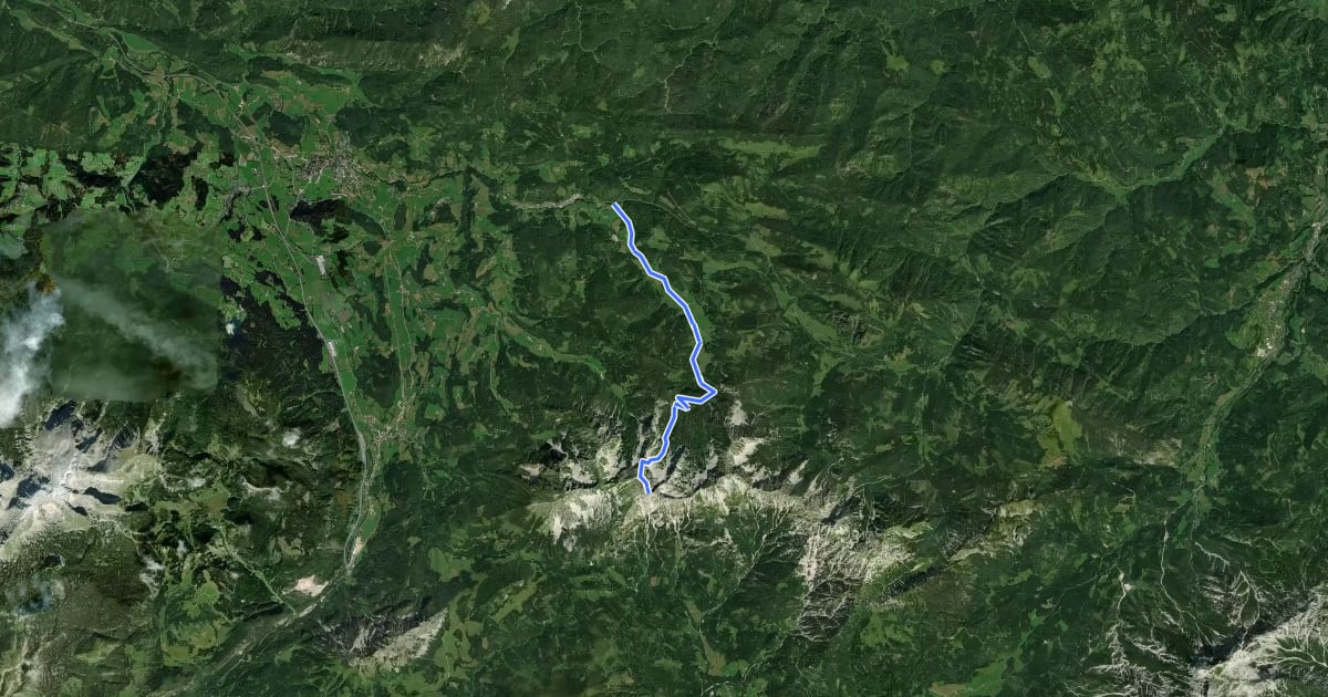Маршрут Wanderweg 625 на спутниковом снимке