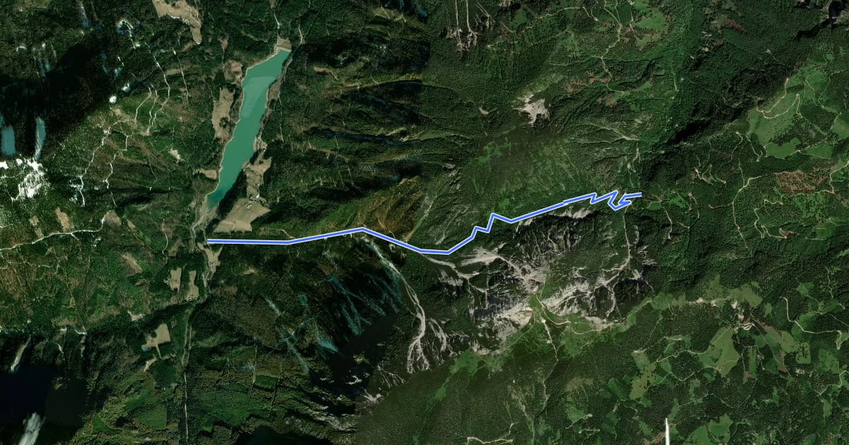 Маршрут Wanderweg 625 на спутниковом снимке