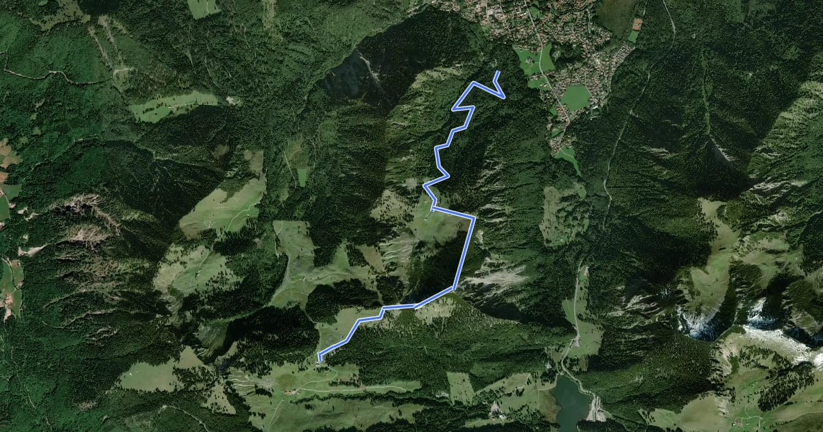 Маршрут Wanderweg 625 - Spitzingsee на спутниковом снимке