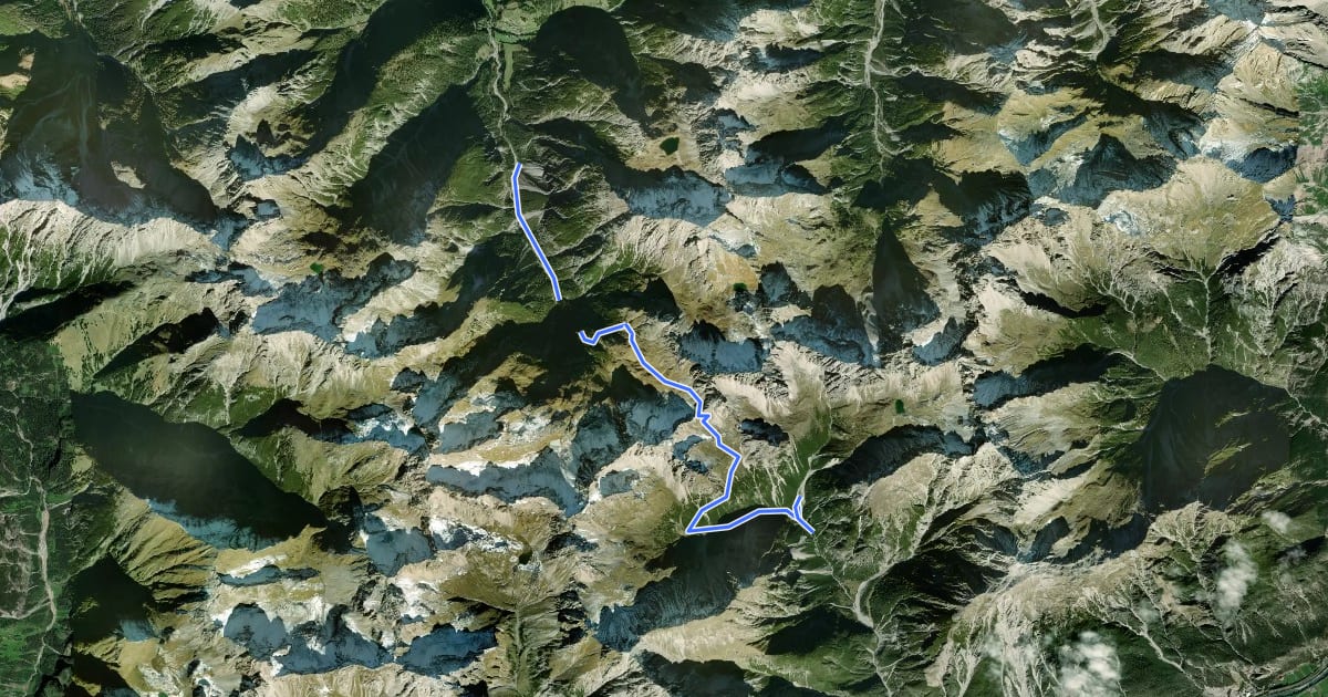 Маршрут Wanderweg 626 на спутниковом снимке