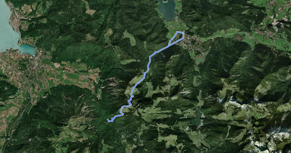 Маршрут Wanderweg 626 - Schliersee/Spitzingsee на спутниковом снимке