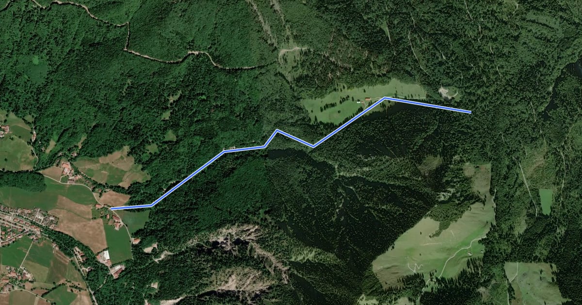 Маршрут Wanderweg 626a - Spitzingsee на спутниковом снимке