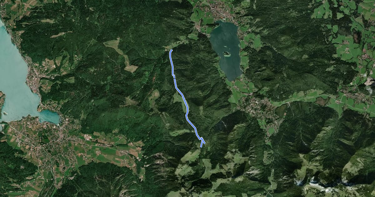 Маршрут Wanderweg 626b - Schliersee/Spitzingsee на спутниковом снимке