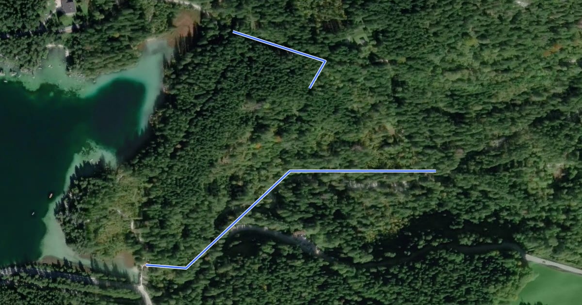 Маршрут Wanderweg 62a (Zauberwald-Rundweg) на спутниковом снимке