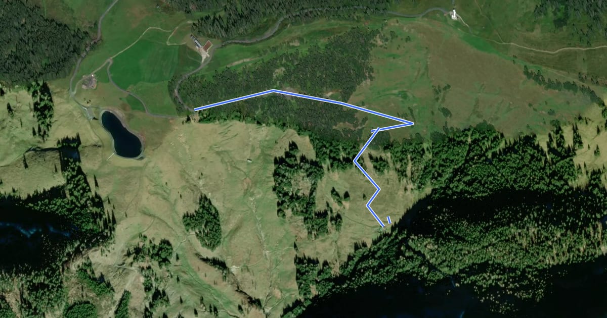 Маршрут Wanderweg 62c на спутниковом снимке