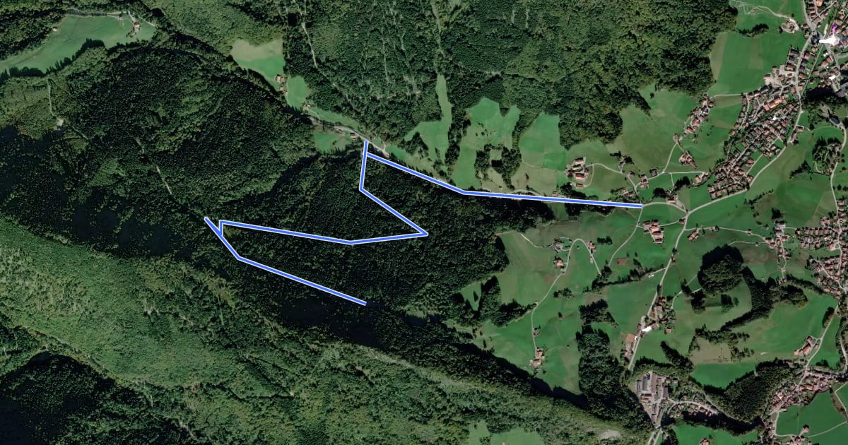 Маршрут Wanderweg 63 на спутниковом снимке