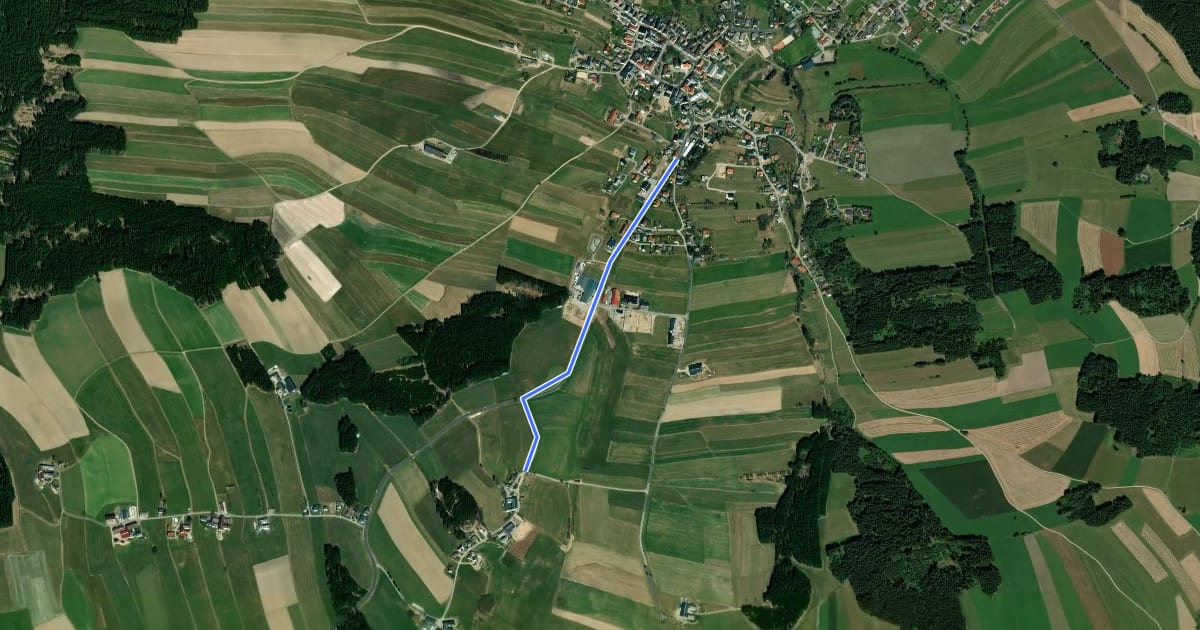 Маршрут Wanderweg 63 на спутниковом снимке