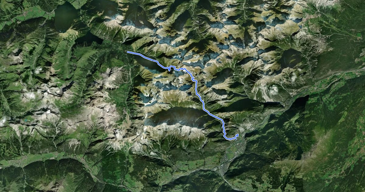 Маршрут Wanderweg 631 на спутниковом снимке