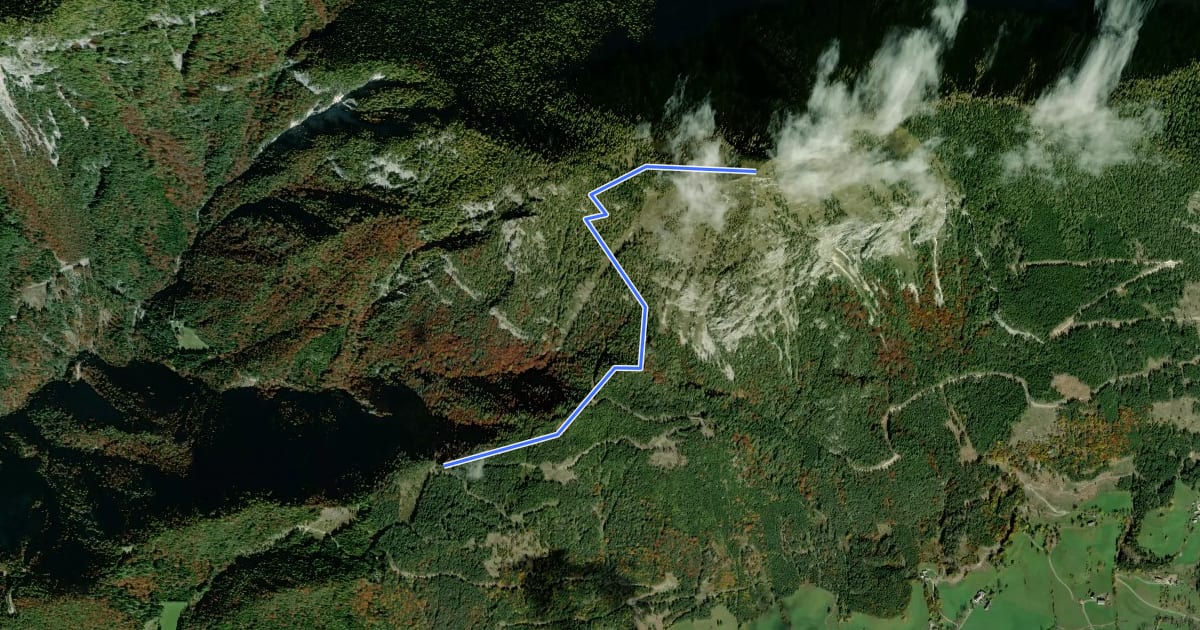 Маршрут Wanderweg 631 на спутниковом снимке