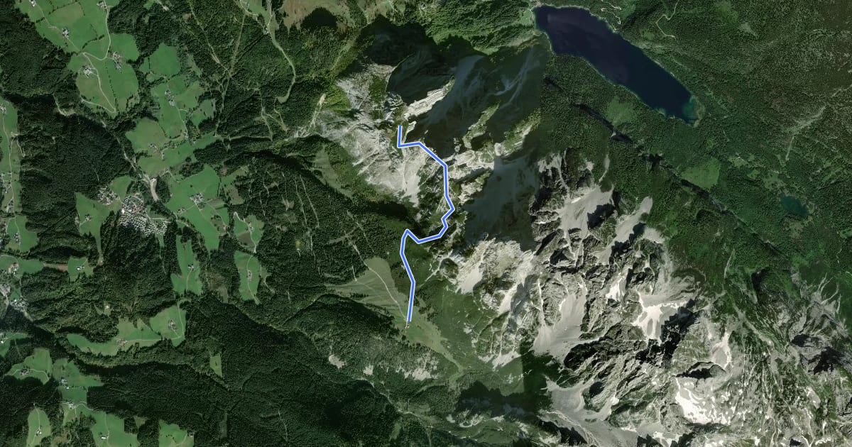 Маршрут Wanderweg 631 на спутниковом снимке