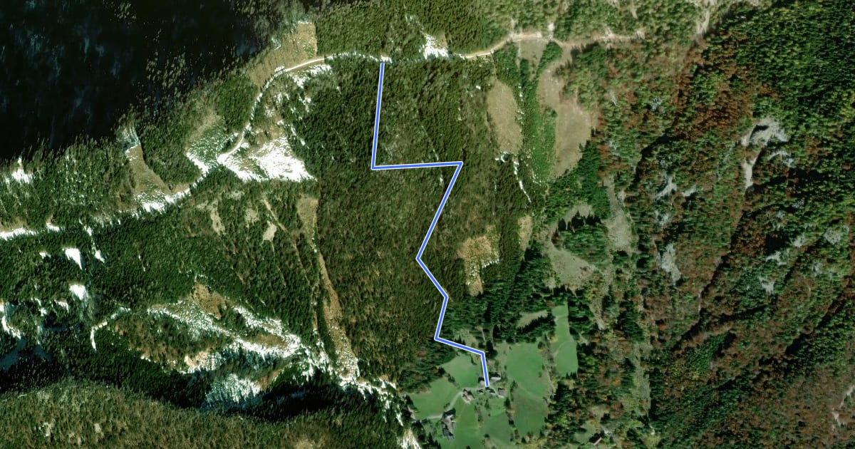 Маршрут Wanderweg 632 на спутниковом снимке
