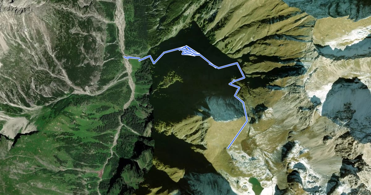 Маршрут Wanderweg 632 на спутниковом снимке