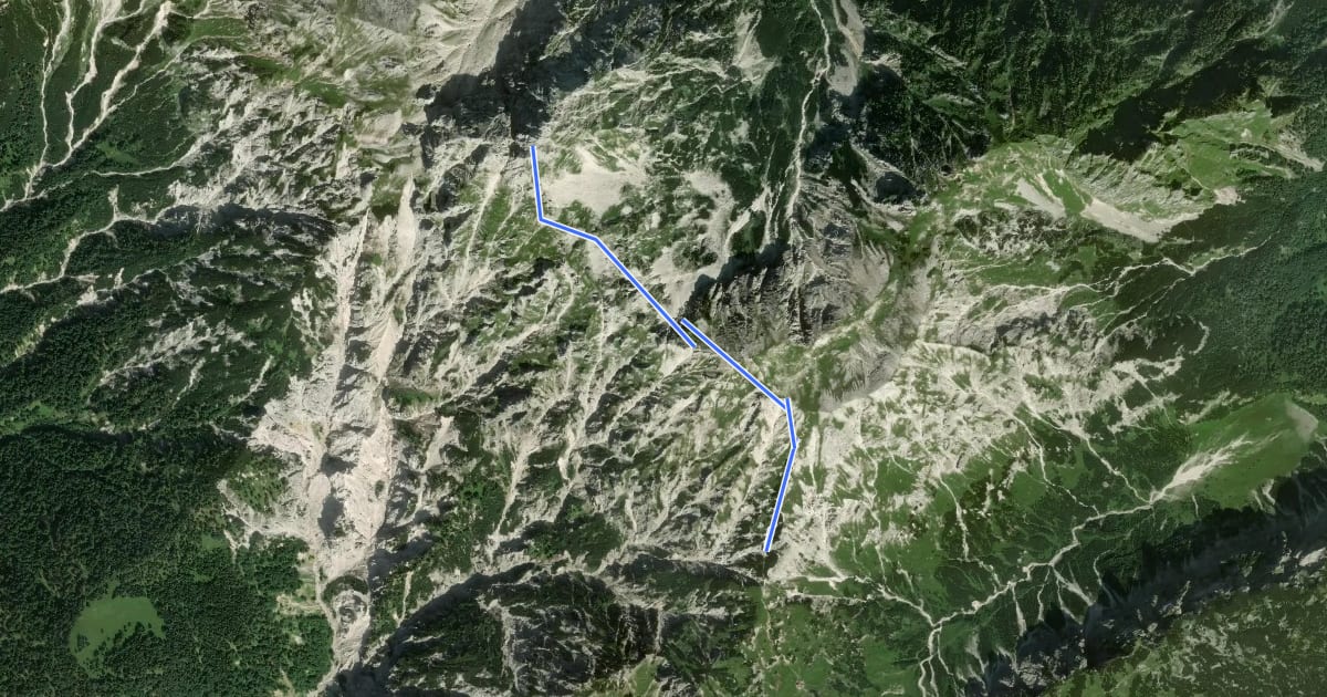 Маршрут Wanderweg 634 на спутниковом снимке