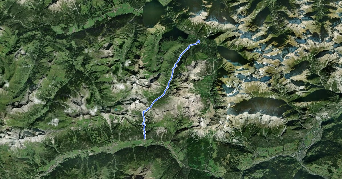 Маршрут Wanderweg 635 на спутниковом снимке
