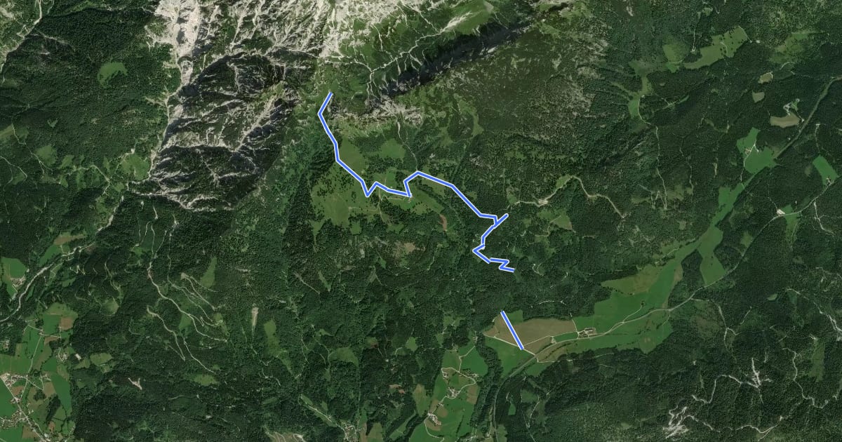 Маршрут Wanderweg 636 на спутниковом снимке