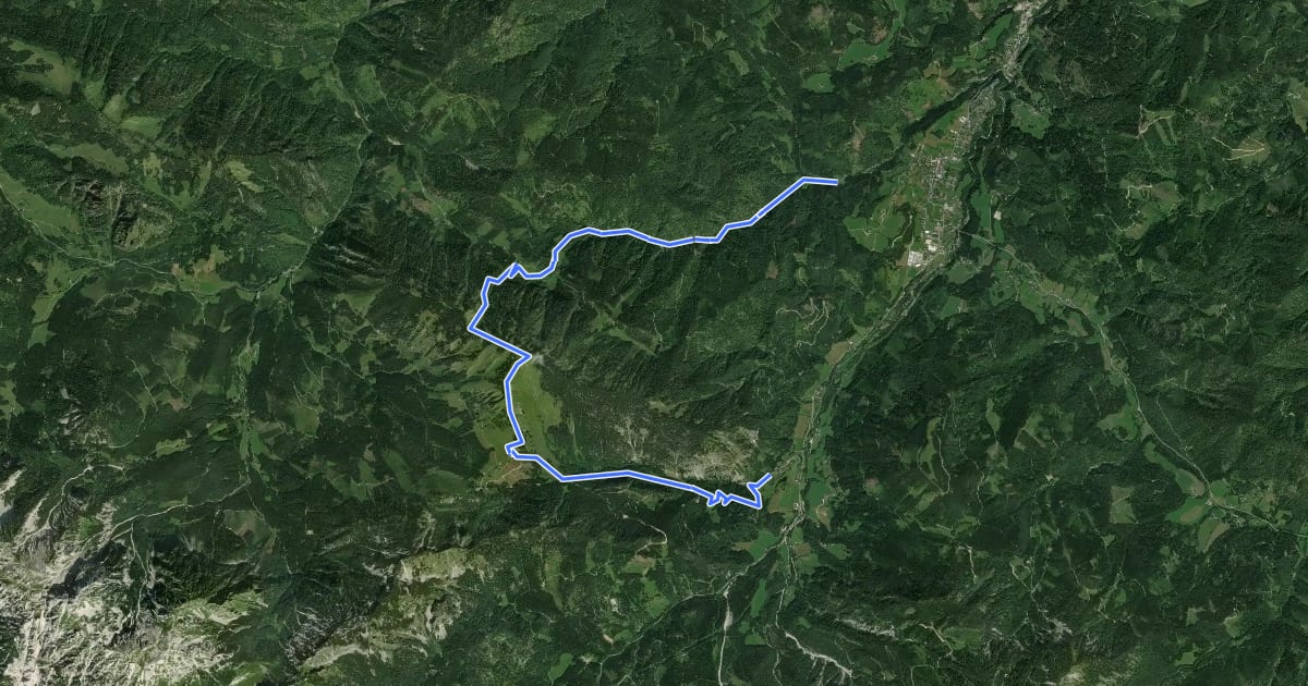 Маршрут Wanderweg 637 на спутниковом снимке