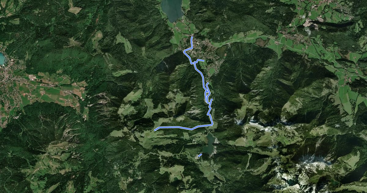 Маршрут Wanderweg 637 - Spitzingsee на спутниковом снимке