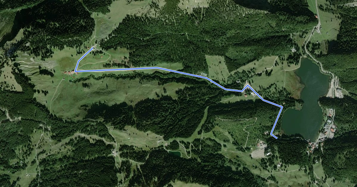 Маршрут Wanderweg 637a - Spitzingsee на спутниковом снимке