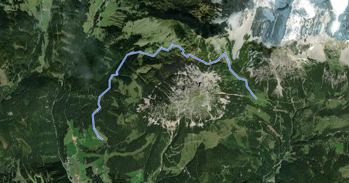 Маршрут Wanderweg 638 на спутниковом снимке