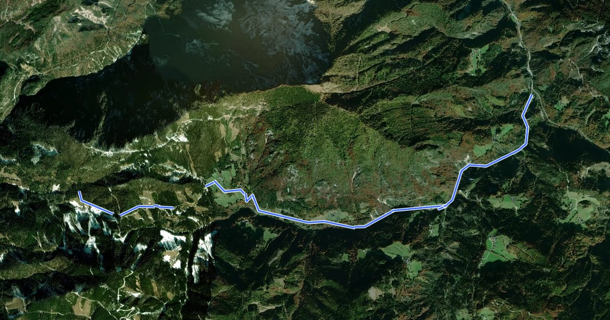 Маршрут Wanderweg 639 на спутниковом снимке