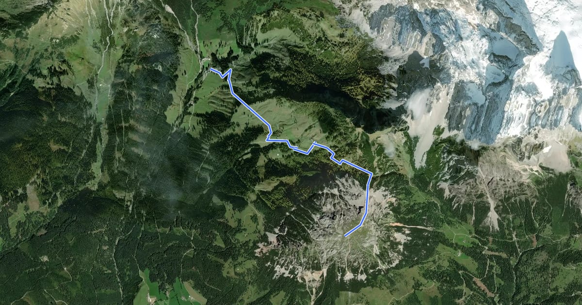 Маршрут Wanderweg 639 на спутниковом снимке