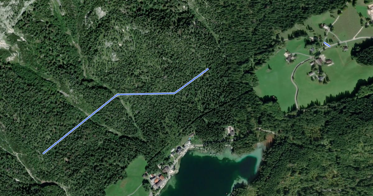 Маршрут Wanderweg 63a на спутниковом снимке