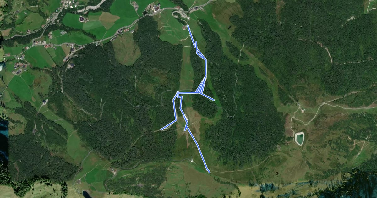 Маршрут Wanderweg 64 на спутниковом снимке