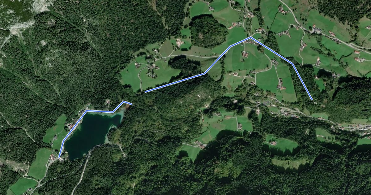 Маршрут Wanderweg 64 на спутниковом снимке