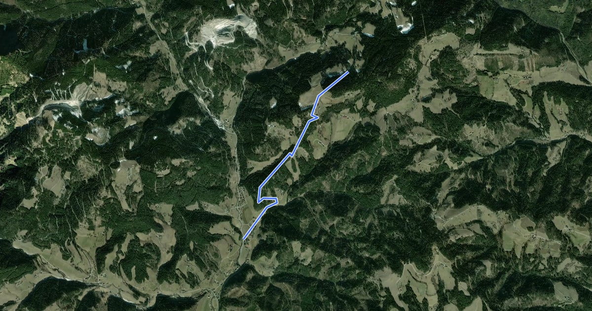 Маршрут Wanderweg 64 на спутниковом снимке