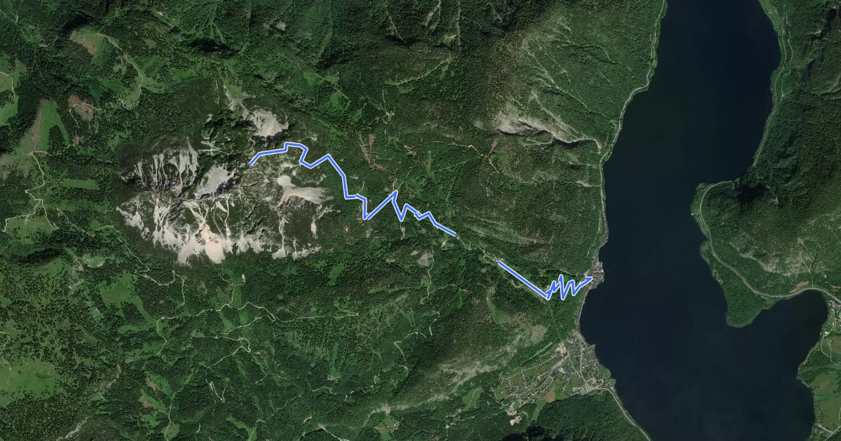 Маршрут Wanderweg 640 на спутниковом снимке