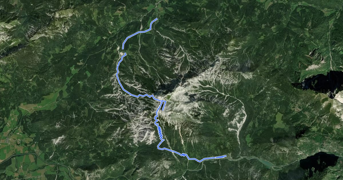 Маршрут Wanderweg 641 на спутниковом снимке