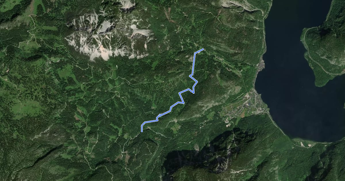 Маршрут Wanderweg 641 на спутниковом снимке