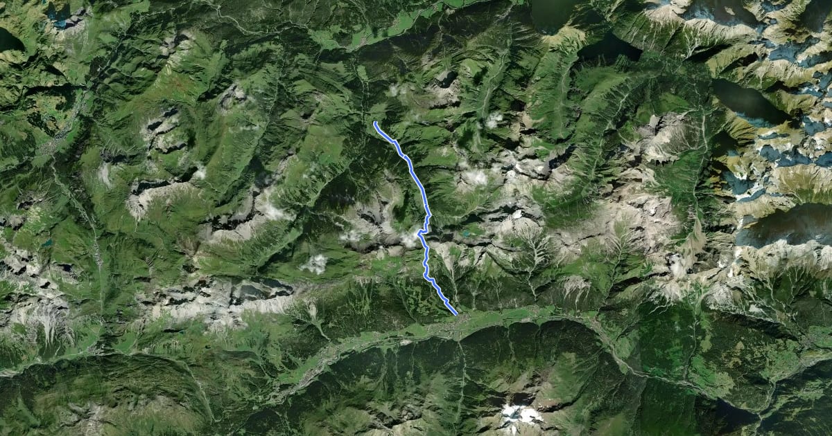 Маршрут Wanderweg 641 на спутниковом снимке