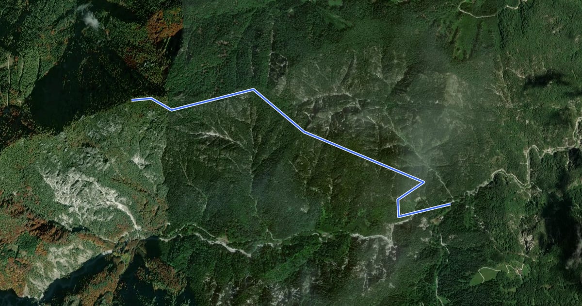 Маршрут Wanderweg 641 на спутниковом снимке