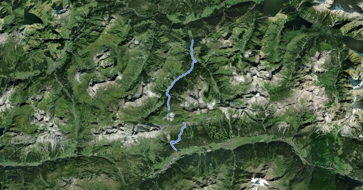 Маршрут Wanderweg 642 на спутниковом снимке